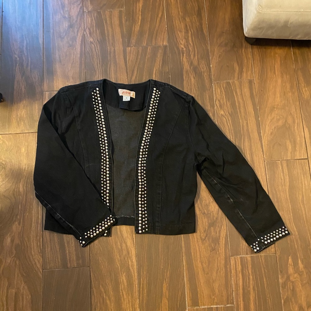 Women’s black apache jacket with studs